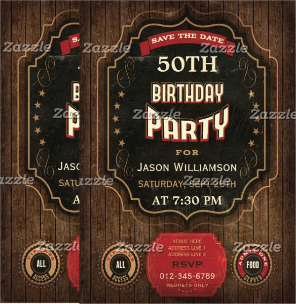 birthday save the date party flyer