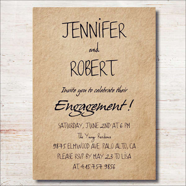 personalised engagement invitation card