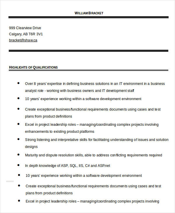 24+ Business Resume Templates