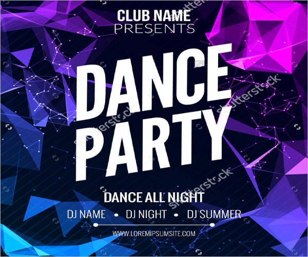 dance party event flyer