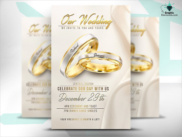 wedding ceremony event flyer