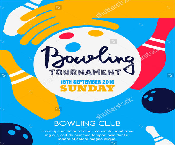 bowling sports event flyer
