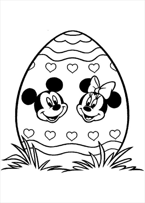disney easter coloring page