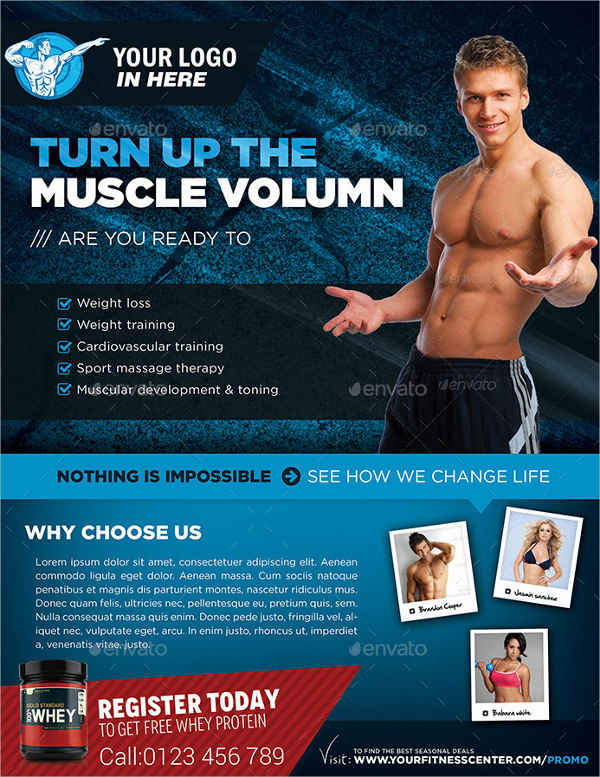 fitness gym marketing flyer