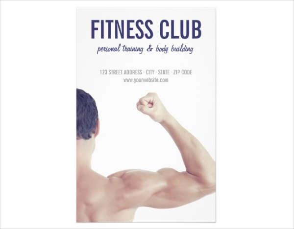 printble fitness psd flyer