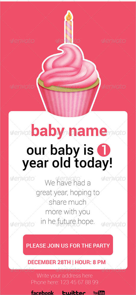 baby birthday wishes card