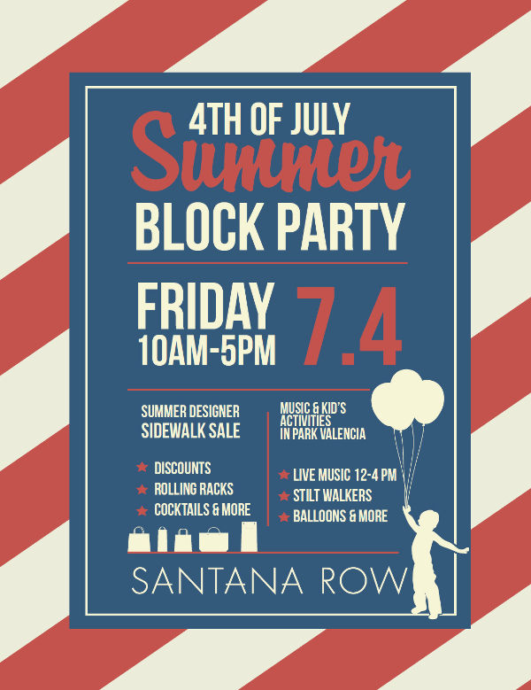 th of july block party flyer