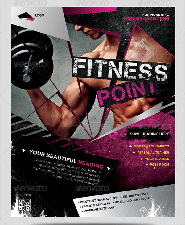 fitnessgym business promotion flyer