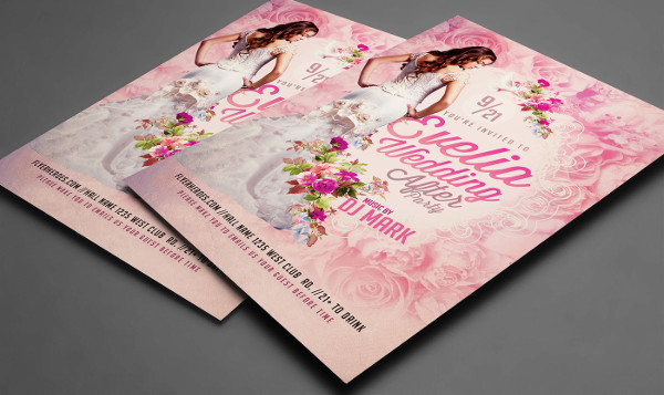 wedding after party flyer