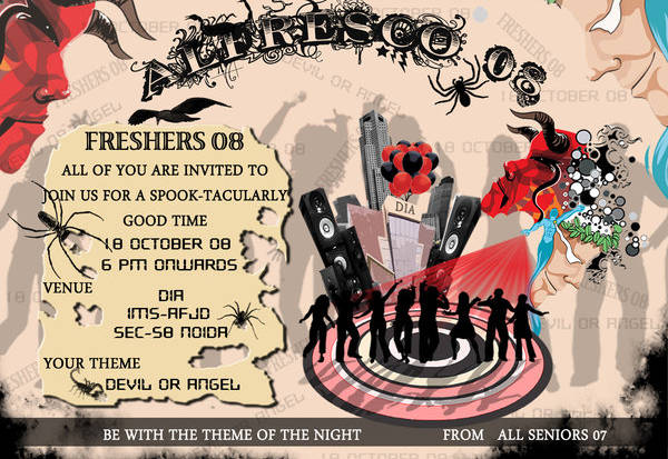 freshers party invitation card1