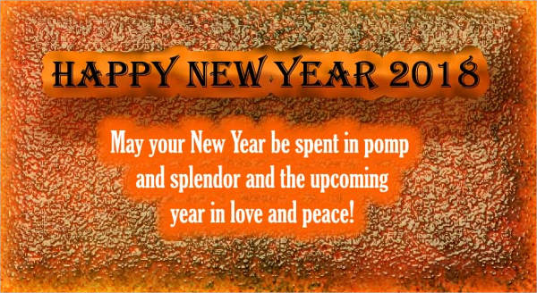 advance new year greeting card