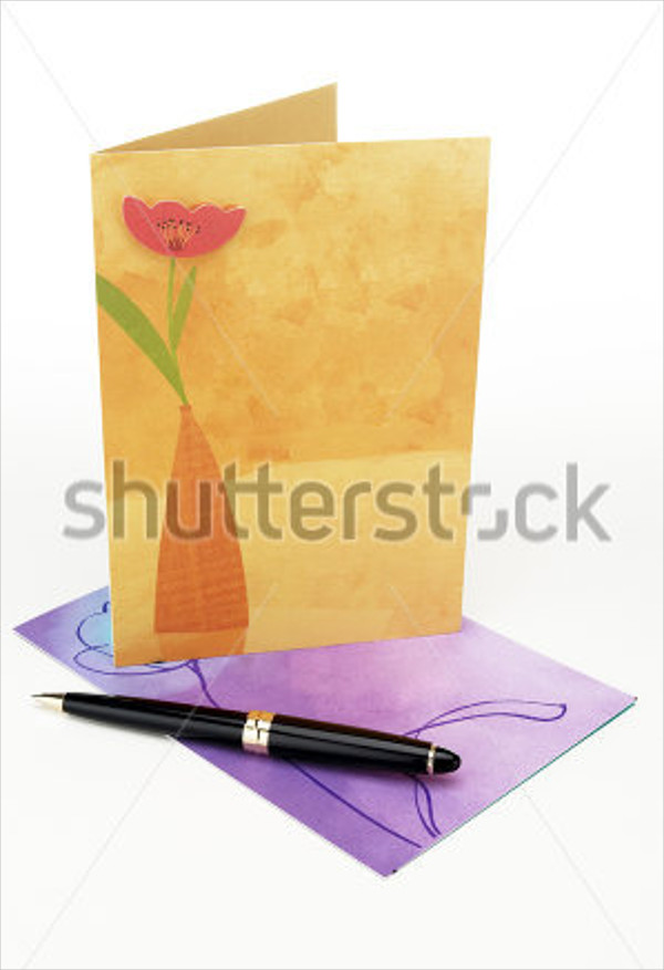 folded blank greeting card