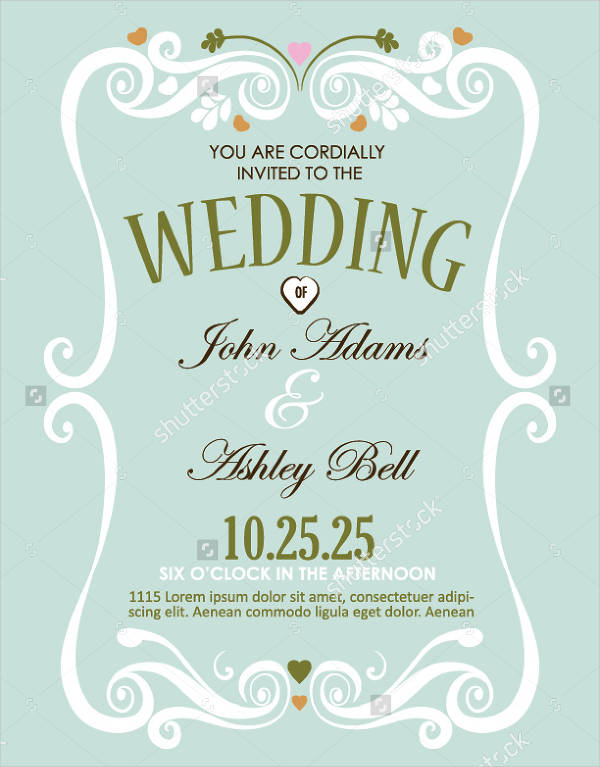 wedding reception invitation flyer