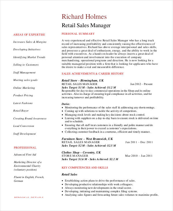 manager resume examples