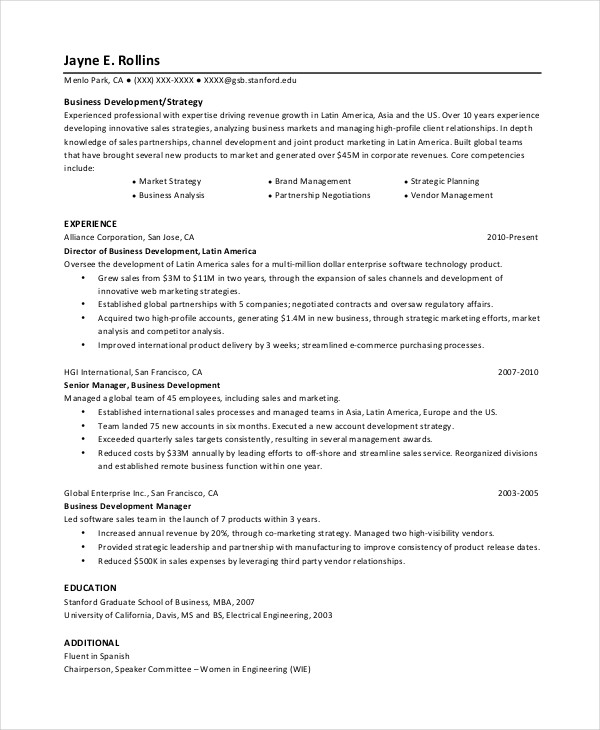 Best Business Resume - 30+ Free Word, PDF Document Download