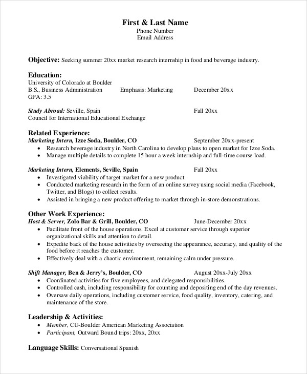 Best Business Resume - 30+ Free Word, PDF Document Download