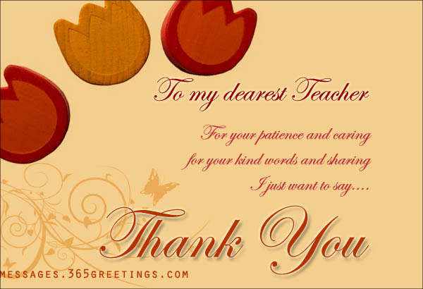thank you teacher greeting card