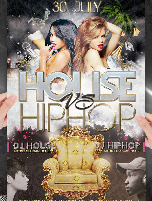 hip hop house party flyer