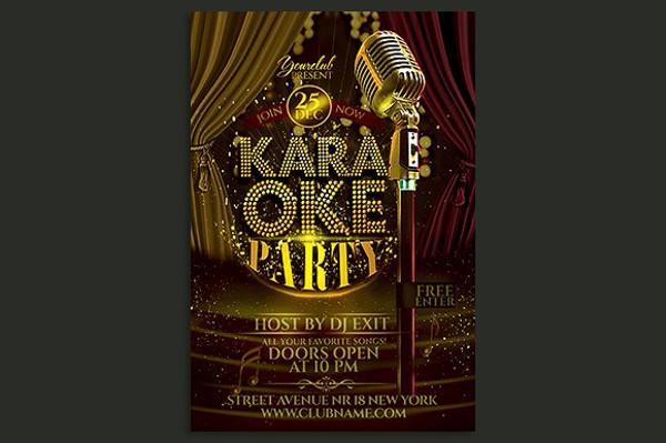 diy karaoke party flyer