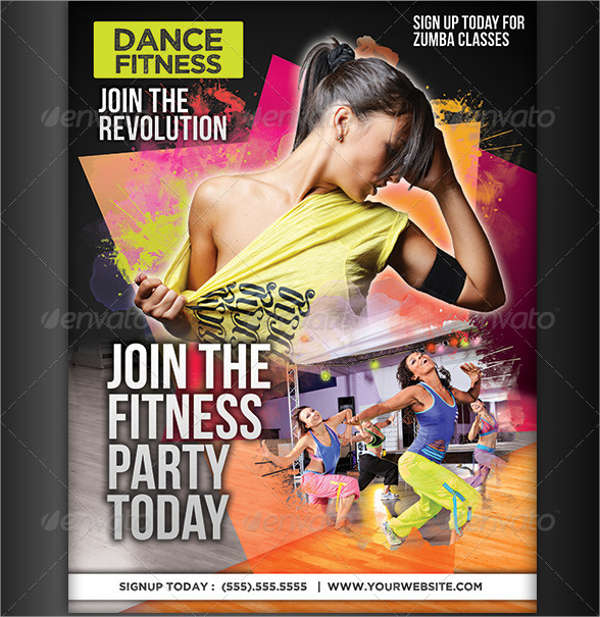 zumba dance fitness flyer2