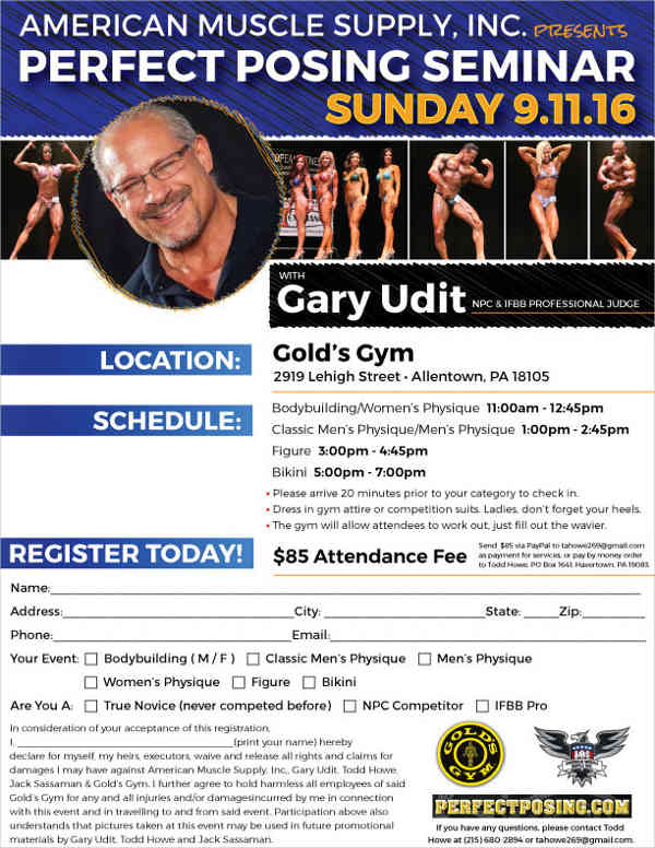competition event fitness flyer