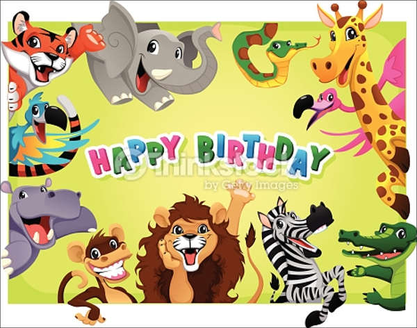 animated animal birthday card