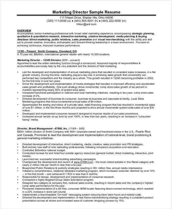 Manager Resume sample Template - 48+ Free Word, PDF Documents Download