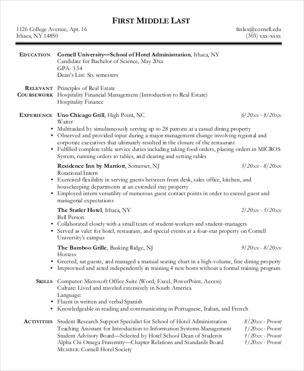 Manager Resume sample Template - 48+ Free Word, PDF Documents Download