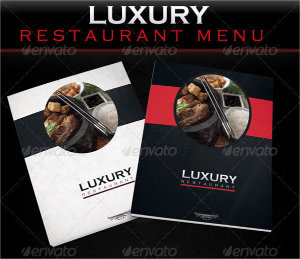 luxury restaurant menu design