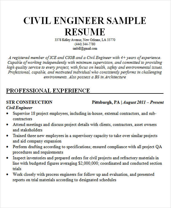 25+ Best Engineering Resume Templates PDF, DOC