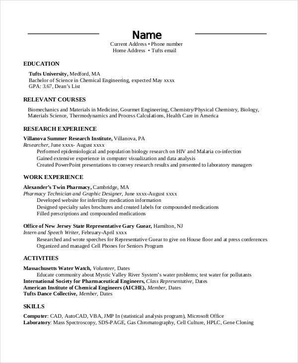 Free Engineering Resume Templates - 49+ Free Word, PDF Documents Download