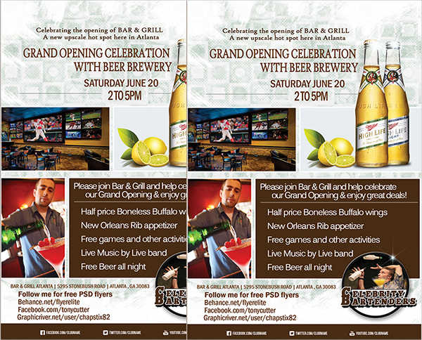 free business grand opening flyer