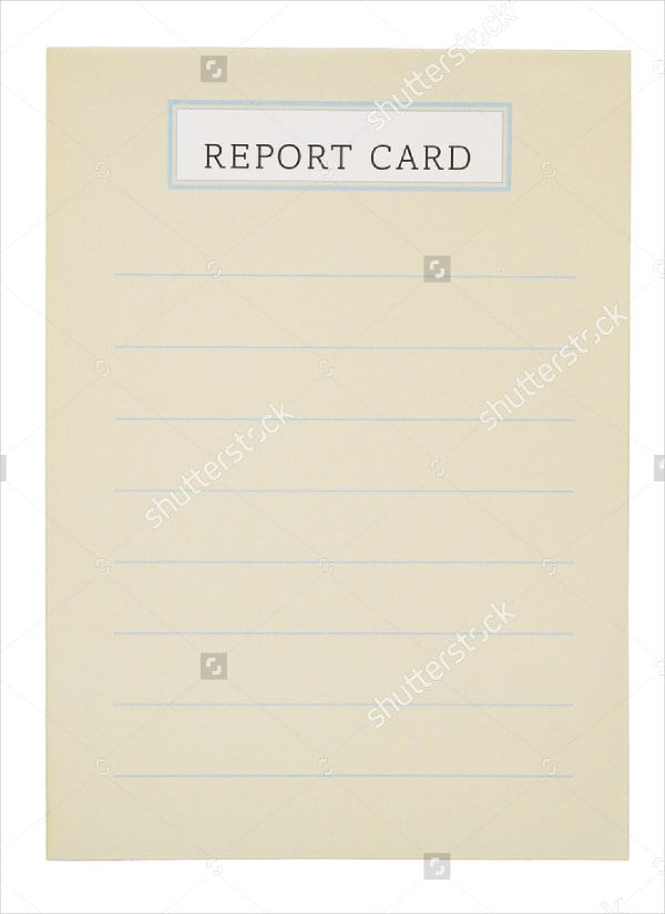 blank report card