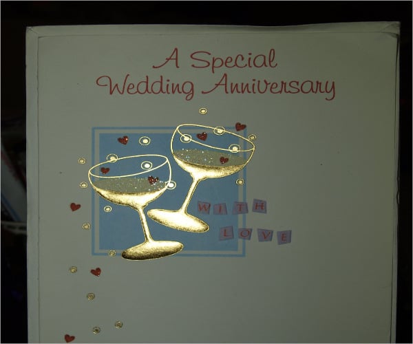 special wedding anniversary card
