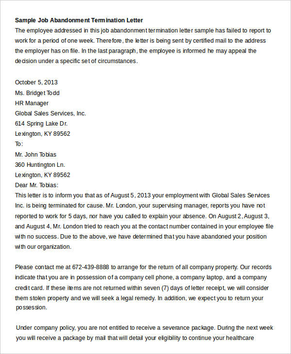 Check Out This Sample Employee Termination Letter If You’re Letting Someone Go