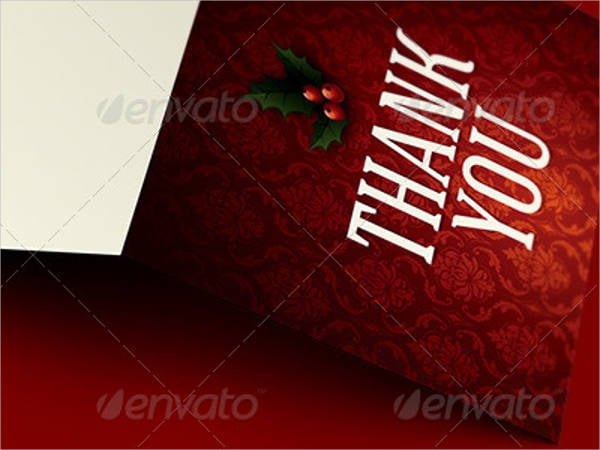 holiday business thank you card