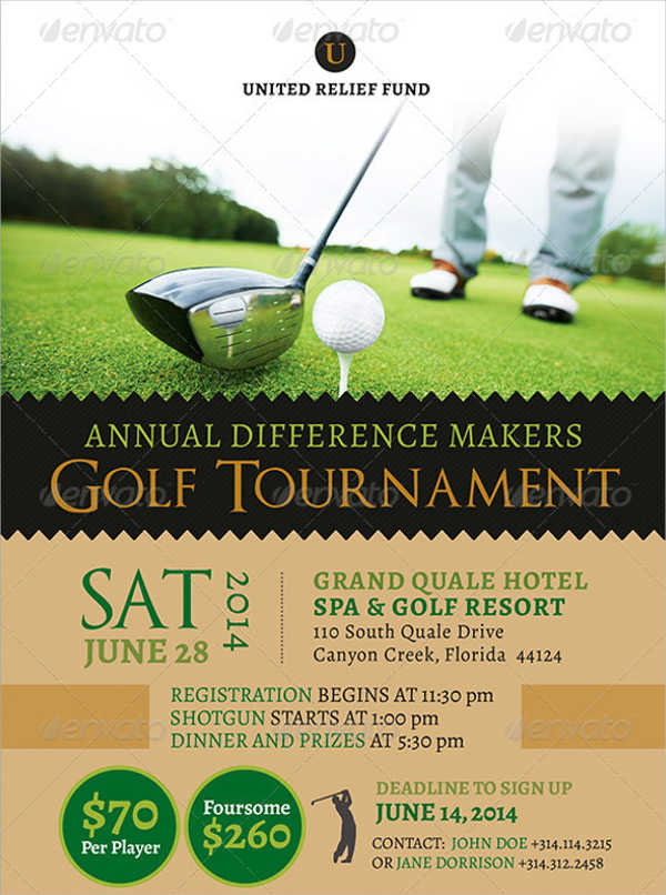 charity golf flyer template