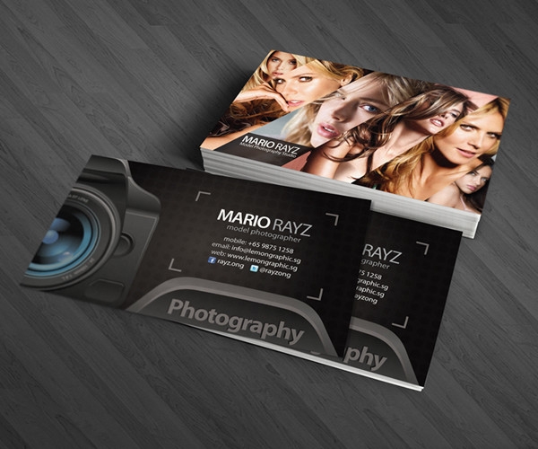 modern photography business card