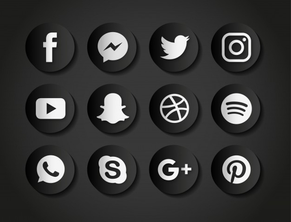 Social Icons Vector Psd