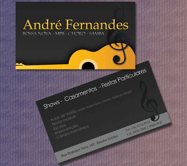 music agent business card