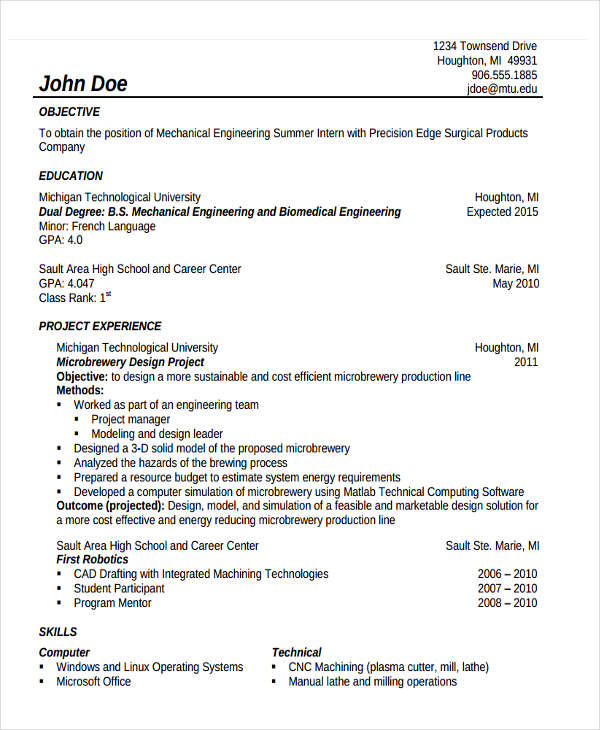 mechanical engineering resume cover letter