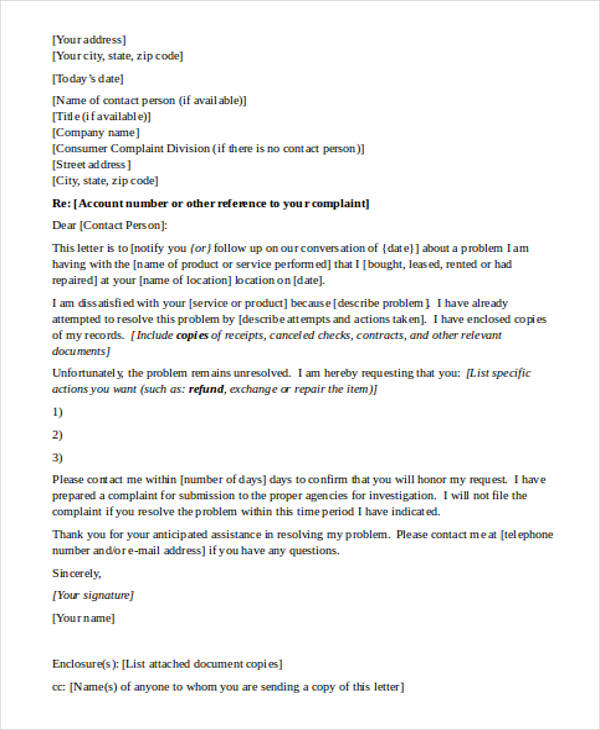 formal business complaint letter4