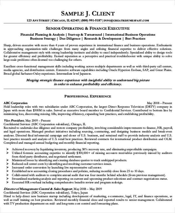 28 Finance Resumes In PDF