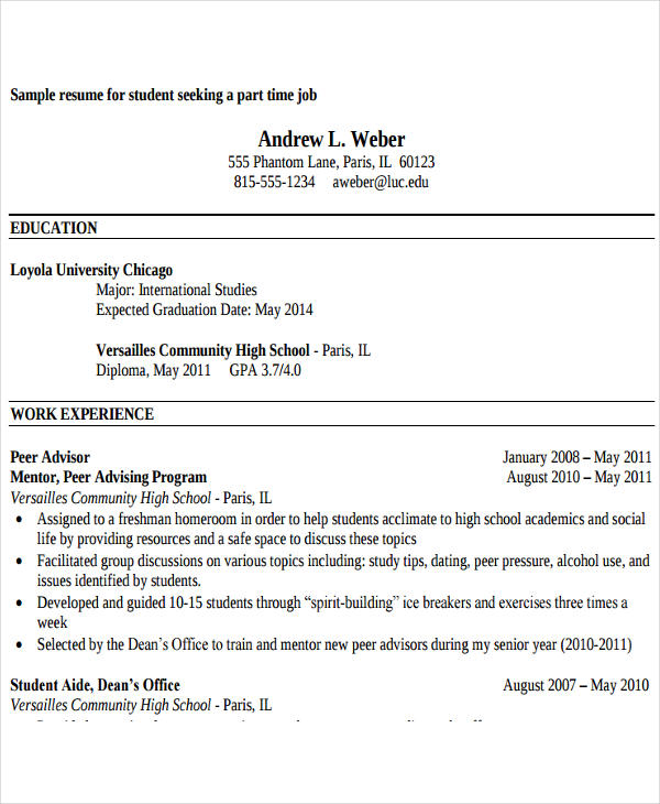 17+ Free Work Resume Templates - PDF, DOC