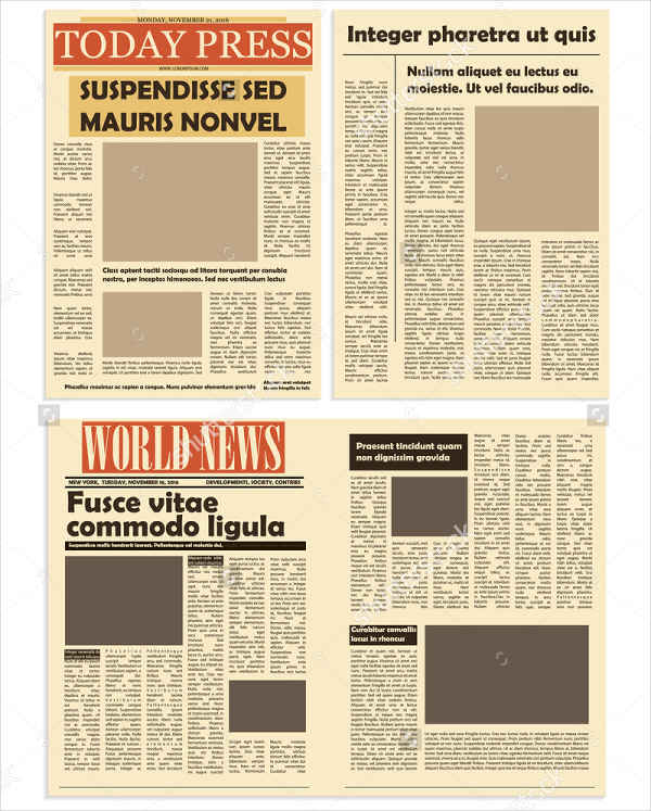 42+ Printable Newspaper Templates