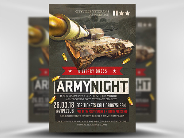army team event menu