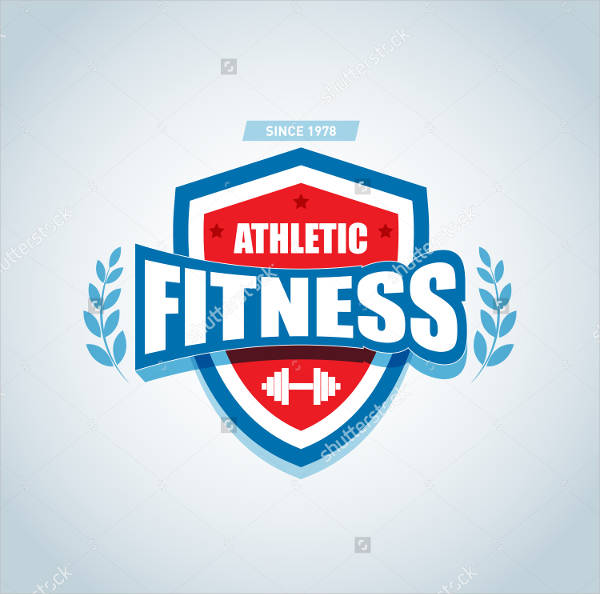 fitness product logo vector
