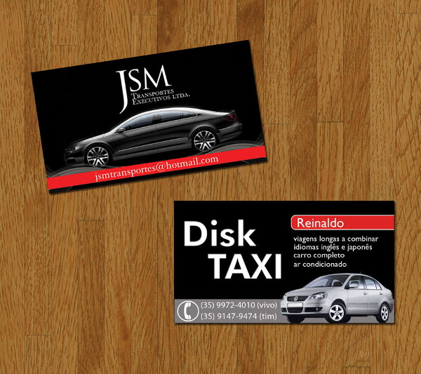 taxi service business card