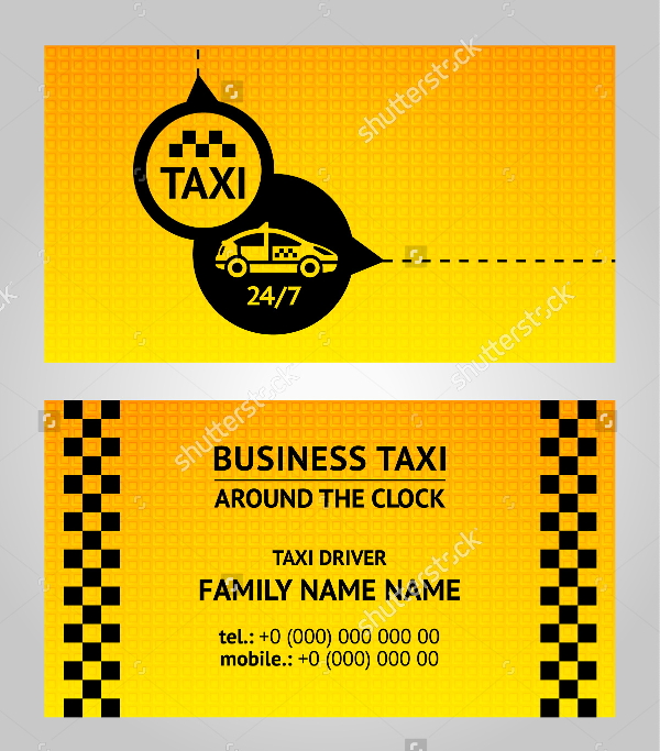 12+ Taxi Business Card Templates AI, Pages, Word