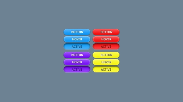 colored psd buttons